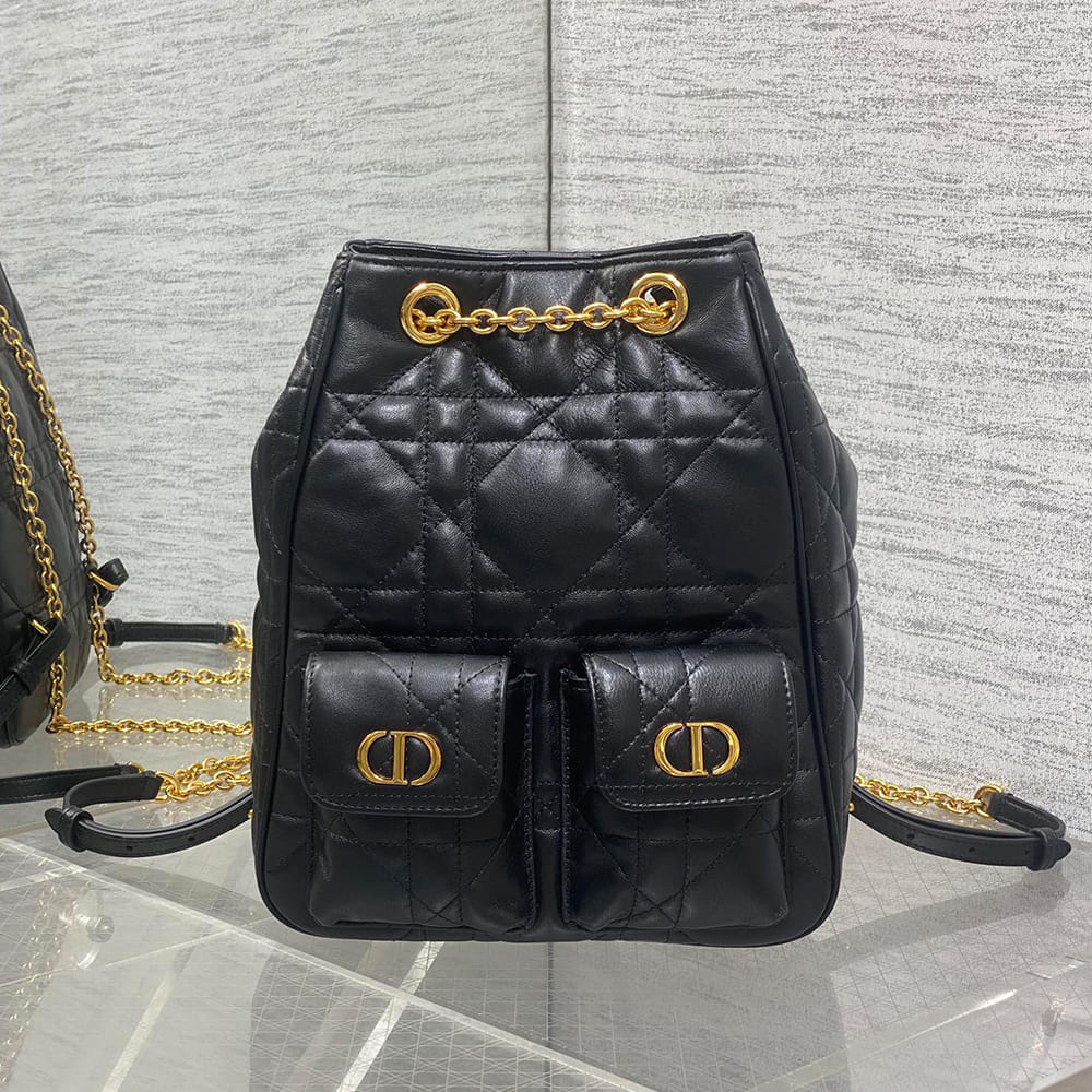 Dior Medium Dior Caro Multicarry Backpack with Chain(HIGH-END GRADE)